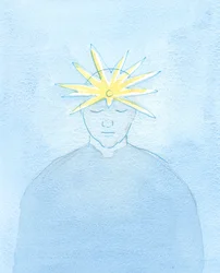 彼は彼の聖体拝領と友人の祈りによって変容しました。彼の額には、並外れた光を放つ新しい宝石が輝いていました。2003年の特定の美徳の兆候（紙にw - c）