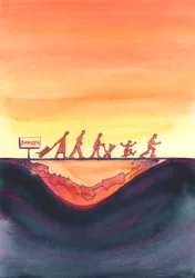 私たちがキリストと彼の教会の教えに従うことを拒否し、不道徳な生活を送るならば、私たちは「危険」の兆候を無視し、深刻な沈下がある道を歩いている人々のようです、2004（w - c
