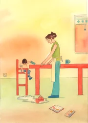 子供がテーブルマナーや他の人への配慮を指導や例によって学ばなければならないのと同じように、クリスチャンは彼の中で、祈りと創作の方法、そして神への敬意を示す方法を教えられる必要があります。