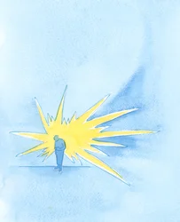 天の父は小さな姿を見て、彼の前でお辞儀をし、ダイヤモンドのように燃えています。 2002年の長い間許された罪による傷跡は残っていません（紙にw - c）
