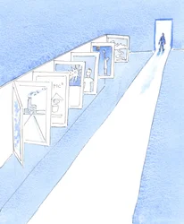 主は私に、カトリックの学校で学ぶ多くの科目を表す一連のポスターを見せてくださった。