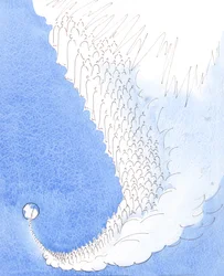 天国の聖人たちは罪の問題に気づいている, 2005 (紙に水彩)