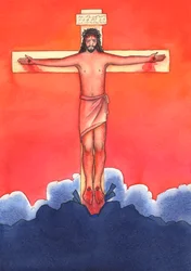 わざわざミサに行くことができない今日のキリストの友人は、はるか昔、キリストが逮捕され十字架につけられたときに逃げたキリストの友人のように振る舞います。、2004年（紙にw - c）