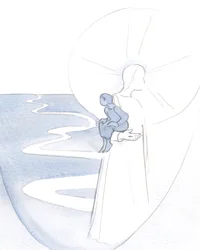 私がキリストに頼るとき、静かな祈りの中で、私は彼の活力と喜びに運ばれる小さな子供のようです。、2000年（紙にw - c）