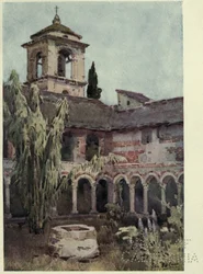 Chiostro di Piona、コモ湖、Richard Bagot 作「The Italian lakes」よりイラスト