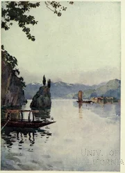 ベラージオ ポイント、コモ湖、Richard Bagot 作「The Italian lakes」よりイラスト