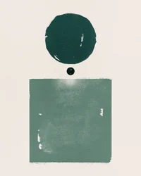 幾何学的な緑の造形