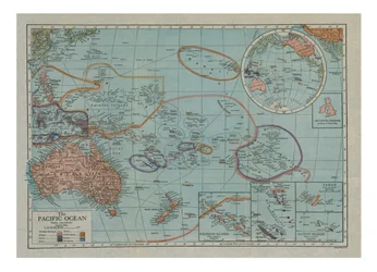 太平洋の地図、c1910s。