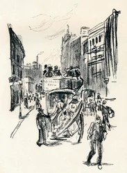 Emil Orlik、c1900によるチョーク画から
