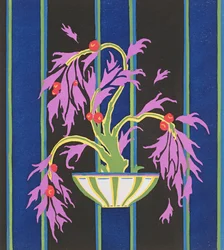 「Floreal: Dessins & Coloris Nouveau」のデザイン モチーフ、1920 年頃 (ステンシル プリント)