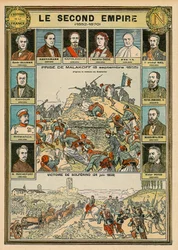 第二帝政 1852年～1870年 - マラコフの攻略 1855年9月8日 - ソルフェリーノの勝利 1859年6月24日 - エミール・オリヴィエ、オスマン男爵、ナポレオン3世、インペラートル・ユージニア、教皇ピウス9世、マレシャル・ニエル、ヴィクトル・エマニュエル（ヴィクトル・エマニュエル）（ヴィットリオ・エマニュエル）2世 o
