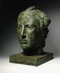 自由の頭；Tete de Liberte、1914年頃（ブロンズ、グリーンパティーナ