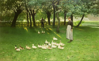アヒルの少女、1880年代初頭