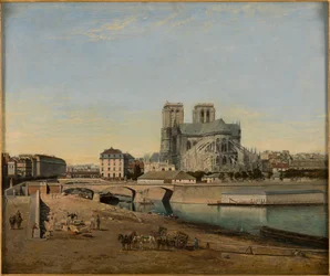 フランス語：Le chevet de Notre-Dame, vue du quai de la Tournelle