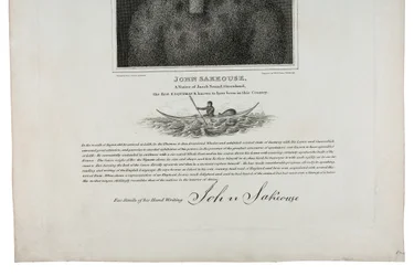 1816年にこの国にいたことが知られている最初のエスキモーであるグリーンランドのジェイコブサウンド出身のJohn Sakeouse