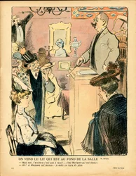 バター・プレート」215番、カラーの風刺画