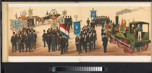 ハールレムの行列、1872年（プレート11） 1872 年 4 月 1 日にハールレムで開催された行進。 (オブジェクトのシリーズ タイトル)
