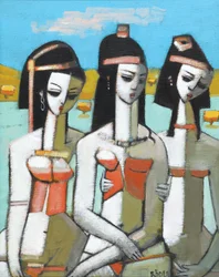 エーゲ海の（油彩・キャンバス