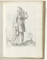 Tartara m(ulier) (オブジェクトのタイトル) Tartaarse vrouw、ca。 1550 私たちの時代のさまざまな国の態度（シリーズタイトル）