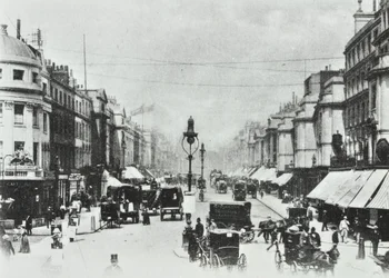 252-260 Regent Street、Westminster LB：北向きのオックスフォードサーカス、1890
