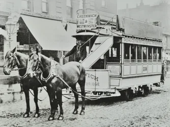 グリニッジ-ウェストミンスターの馬車路線、1885年