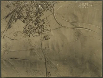第一次世界大戦の塹壕の空中写真、1917年