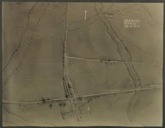 第一次世界大戦の塹壕の空中写真、1917年