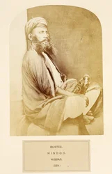 J.フォーブスワトソンによるインドの民衆からのバスティー、ヒンドゥー教、ヒサール、1868年出版（アルブメンプリント）