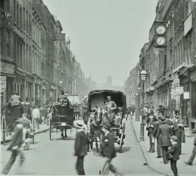 ハットンガーデン：1895年、ロンドンのホルボーンサーカスから北を見る