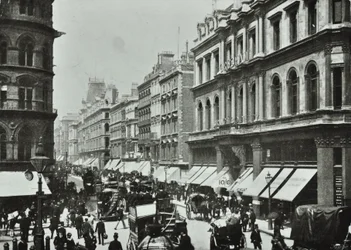 家禽、西側のチープサイドを見る、ロンドン市、1890