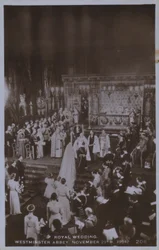 王室の結婚式、ウェストミンスター寺院 1934年11月29日（モノクロ写真