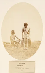 J.フォーブスワトソンによるインドの民衆からのソンサル、アボリジニ、ボーグルポアヒルズ、1868年出版（アルブメンプリント）