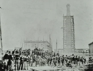 サザンアウトフォール下水道、交差：現場の要人、1865