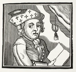 M・バンフィールド・ムーア・カルーの冒険の簡潔な記録、ジョン・アシュトン著『Chap-books of the Eighteenth Century』より、1882年刊行の挿絵