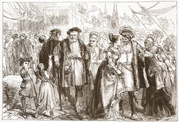 ニュルンベルクでのガラデー：時間、16世紀、ジェームズエイトケンワイリー（1808-1890）によるプロテスタンティズムの歴史のイラスト、パブ。 1878