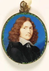 ウィリアム・ワイハーリーという紳士 1660年頃 （水彩・ベラム