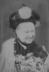 ビクトリア女王のジュビリーポートレート（1819-1901）1887年6月21日笑う（セピア写真）