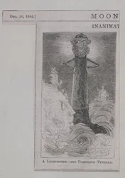 灯台-ムーンシャインのティンダル教授ではなく、1884年12月20日に公開（木の彫刻）