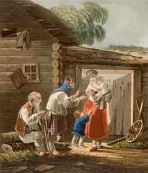 ロシアの農民家族、1823