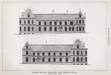 ノッティンガムのアカデミック・ビルディング、第3次試作デザイン（彫刻