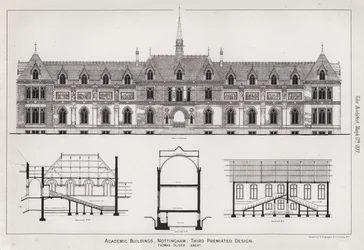 ノッティンガムのアカデミック・ビルディング、第3次試作デザイン（彫刻