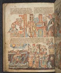 Lisätä. MS 47682, f.39v Holkham Bible Picture Bookista, n.1327-35 (vellum)