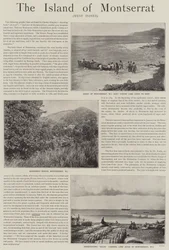 西インド諸島・モントセラト島の広告（彫刻