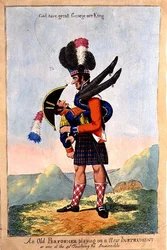 新しい楽器で演奏する古い演奏家」1803年9月22日発行（カラーリトグラフ）