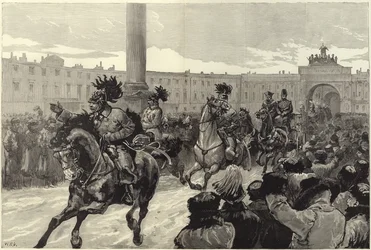 新皇帝と皇后両陛下が冬の宮殿に到着