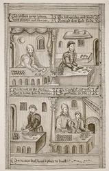 パン屋のヨーク、1595-1596（セピア写真）