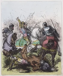 アジャンクールの戦い（彩色済み彫刻