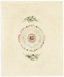 Be Thine, c.1830（カラープリントのバレンタイン、レースの縁取り付き