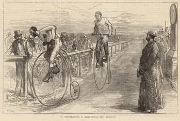 ウェストブロンプトンのリリーブリッジでの自転車の試合