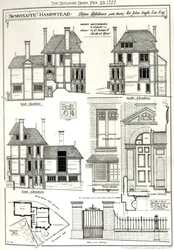 1877年2月23日、ビルディングニュース、1877年2月23日、ジョンイングルリーエスクのビジューレジデンスサニーコート、ハムステッド（スタジオあり）